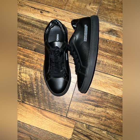 PANGAIA Grape Leather Sneakers Black Size 38W - Picture 4 of 7